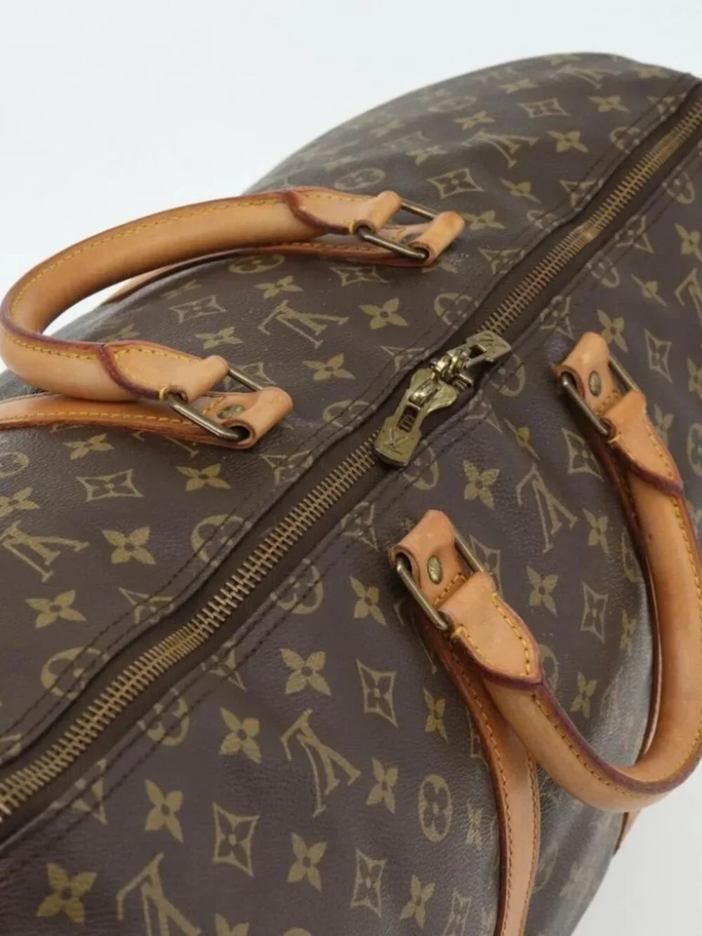 LOUIS VUITTON Monogram Keepall 55 Boston Bag M41424 LV Auth ka4447